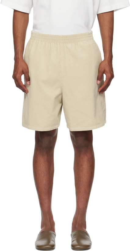 Photo: YLÈVE Beige Organic Cotton Corduroy Shorts