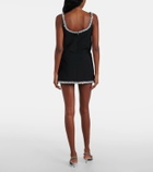 Gucci Sequined silk and wool crêpe cady miniskirt