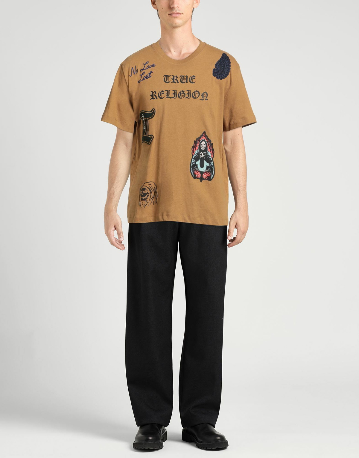 True Religion Mens T-shirt Camel