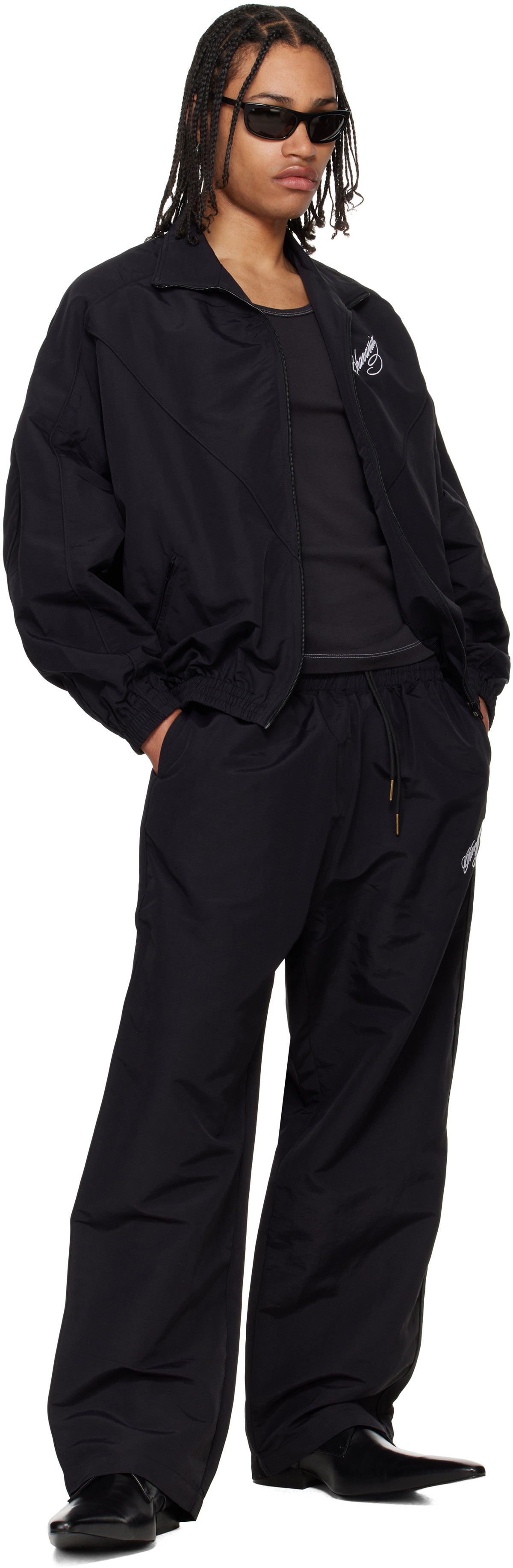 WILLY CHAVARRIA Black Ruff Rider Track Pants