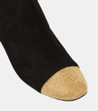 Rene Caovilla Embellished suede ankle boots