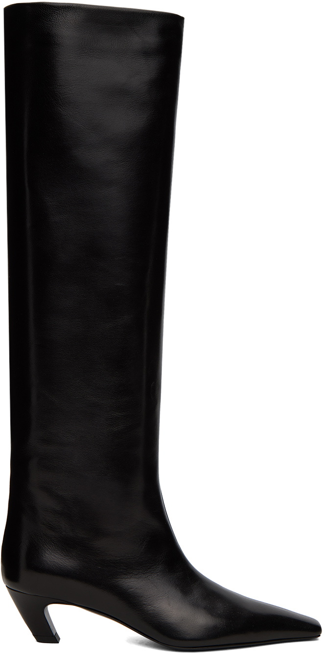 KHAITE Black 'The Davis' Boots Khaite