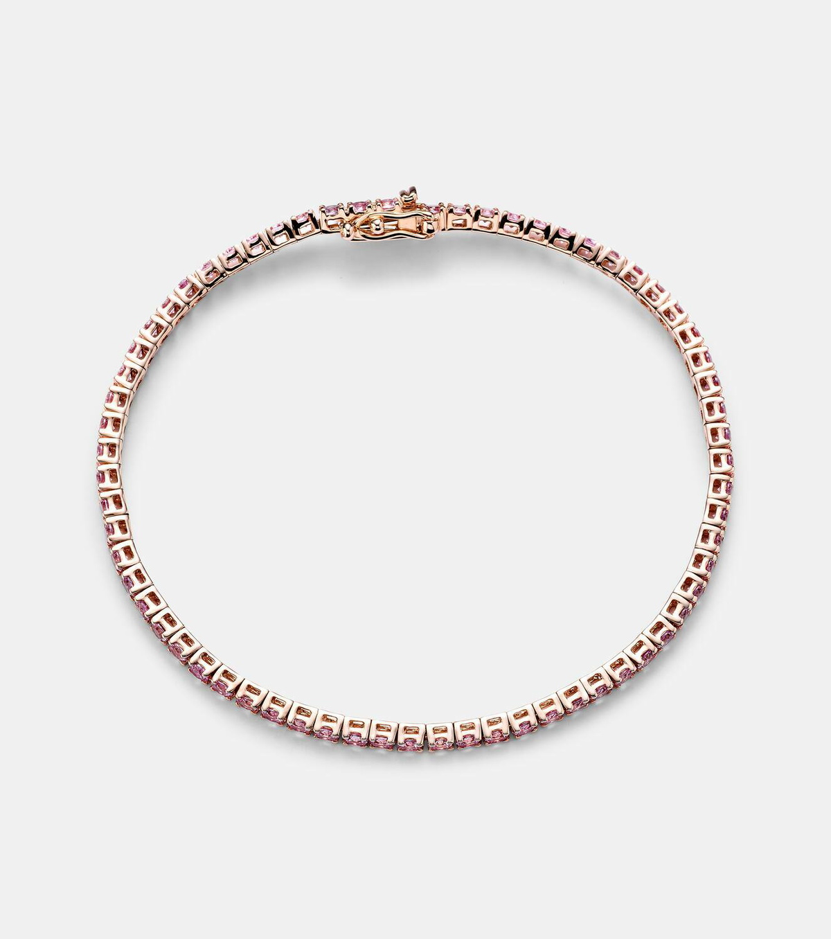 Roxanne First 14kt rose gold tennis bracelet with sapphires