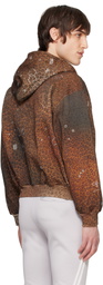 Praying Brown Leopard Rhinstone Hoodie