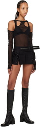 Dion Lee Black Tool Belt Miniskirt