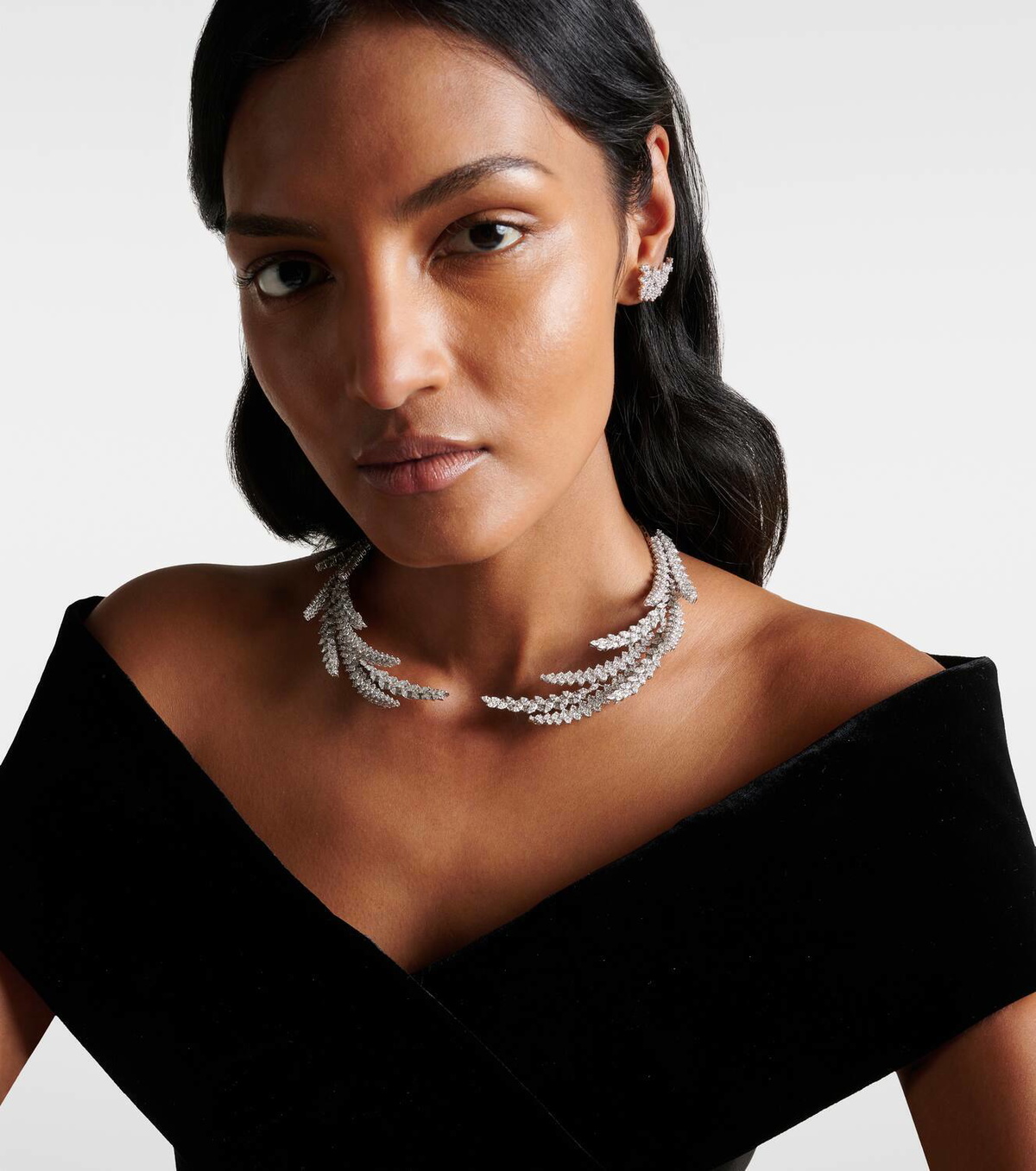 Yeprem Y-Couture 18kt white gold choker with diamonds