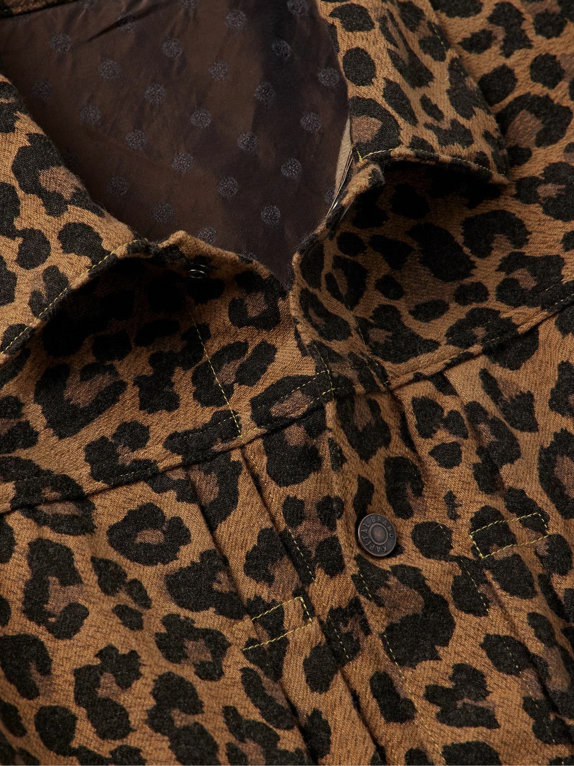 KAPITAL - Leopard-Print Brushed Cotton-Blend Twill Jacket