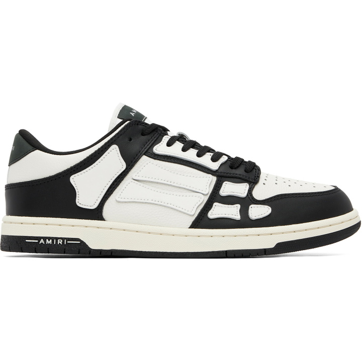 Photo: AMIRI Black & White Skel-Top Low Sneakers