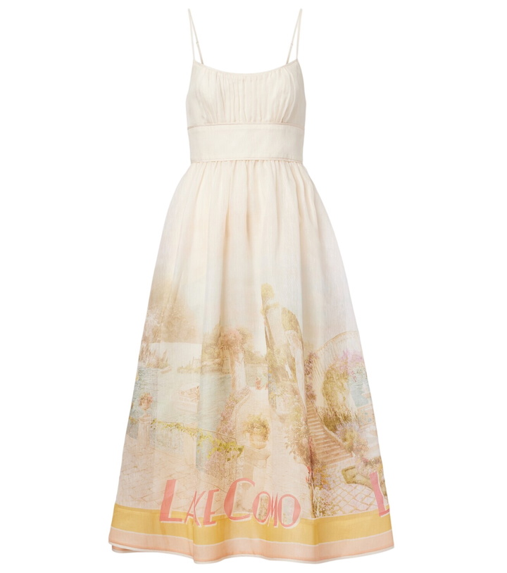 chinese dress ladies Scallop Edge Cotton White Midi Dress