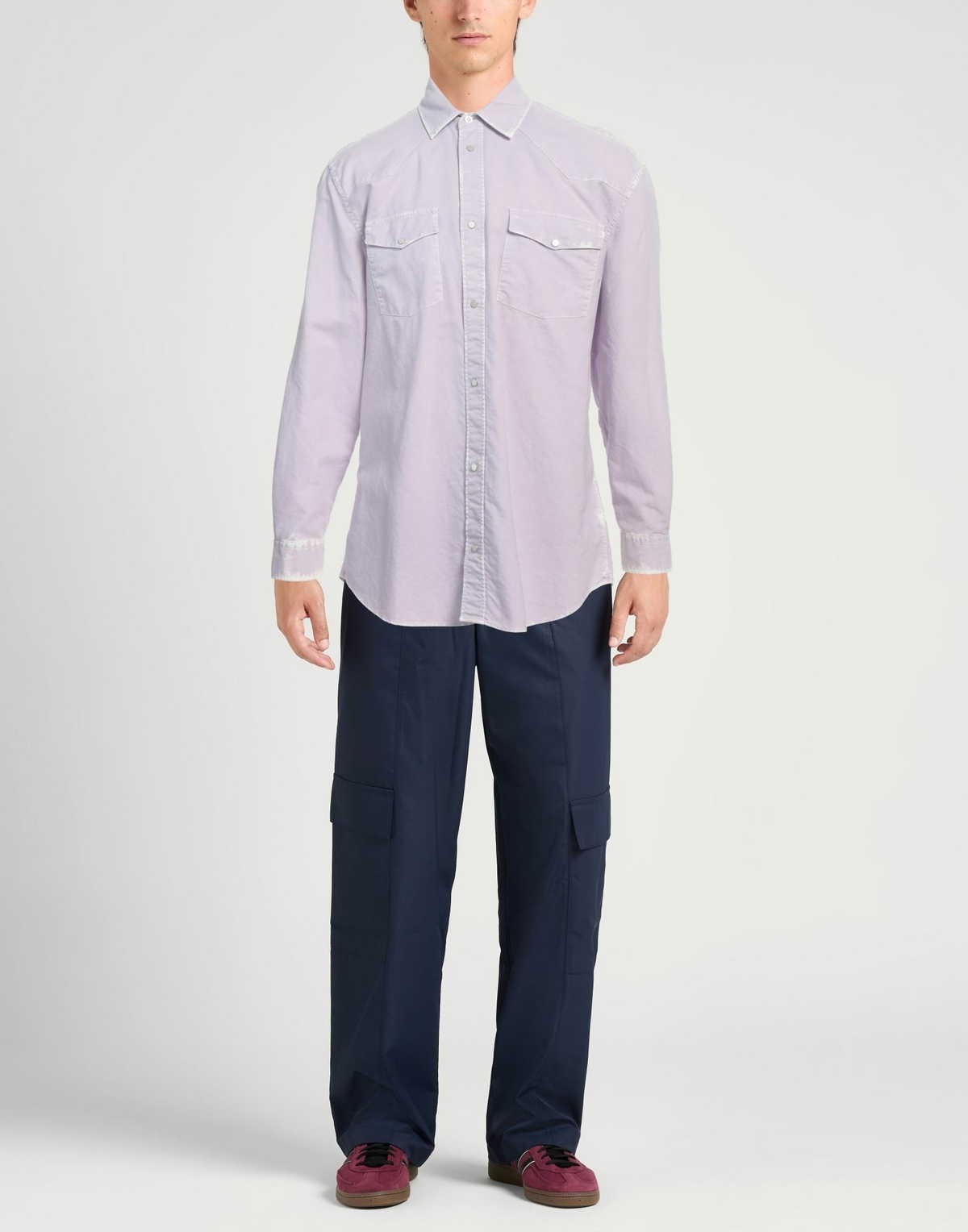 Dondup Mens Denim shirt Mauve