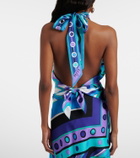 Pucci Vivara silk twill halterneck top