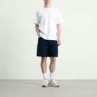 Folk Men's Lunar Jean Short in Deep Indigo Herringbone