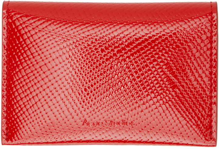 Photo: Acne Studios Red Bifold Card Holder