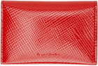 Acne Studios Red Bifold Card Holder