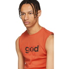 Eckhaus Latta Red Good Dog Muscle Tank Top