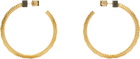 Balmain Gold Brass Perfume Hoop Earrings
