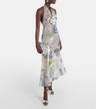 Rodarte Floral sequined midi dress
