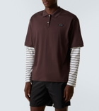 Miu Miu Layered striped cotton polo shirt