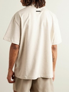 Fear of God - Eternal Logo-Flocked Cotton-Jersey T-Shirt - Neutrals