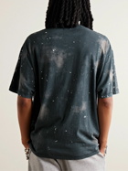 Gallery Dept. - Paint-Splattered Bleached Cotton-Jersey T-Shirt - Black