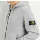 Stone Island Men's Garment Dyed Zip Hoodie in Melange Grey