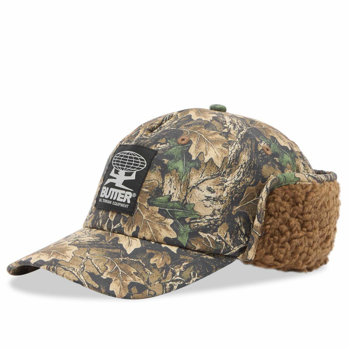 Butter Goods Men's All Terrain 5 Panel Cap in Forest Camo 