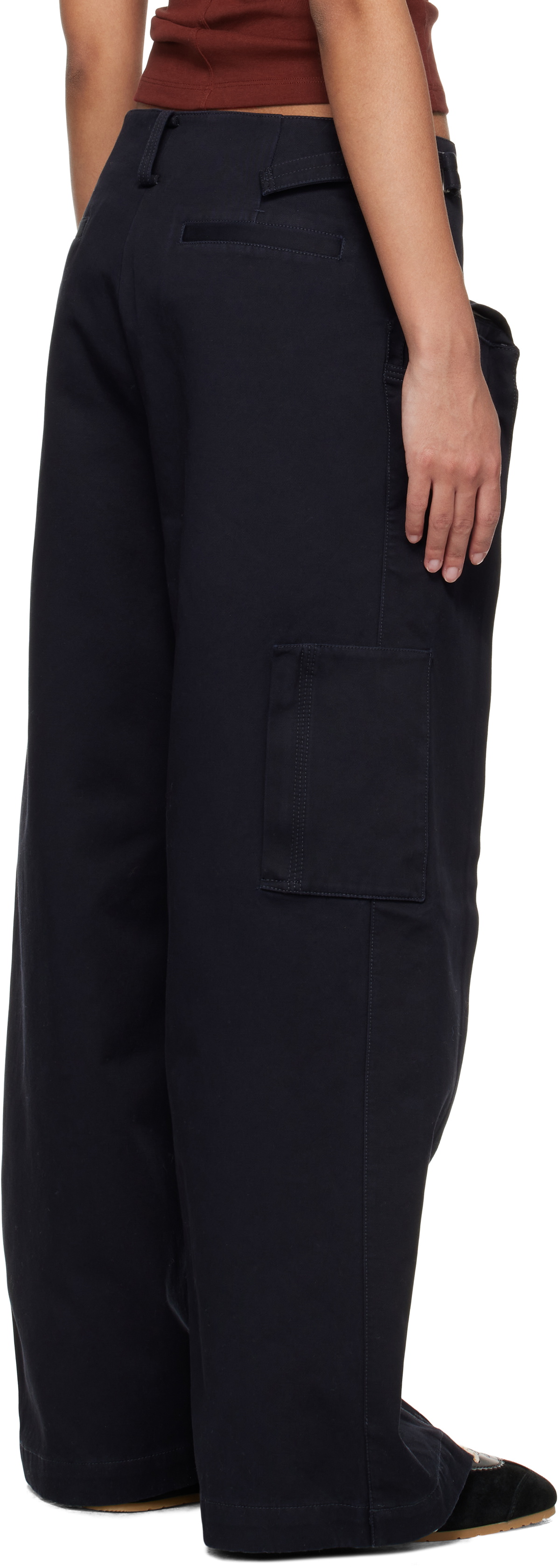 Fax Copy Express Black Vertical Pocket Cargo Pants Fax Copy Express