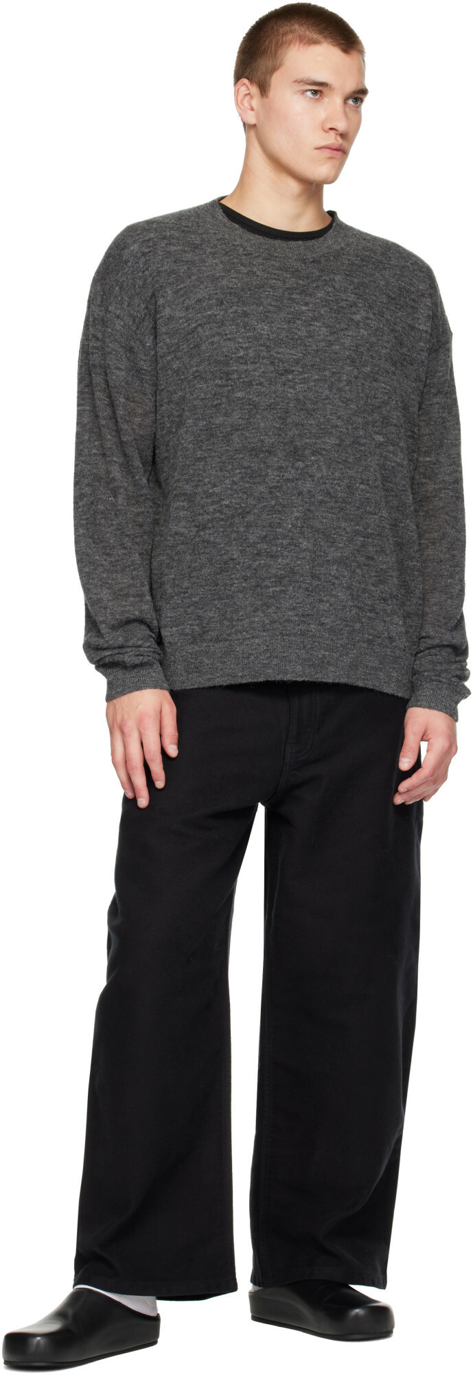 Studio Nicholson Gray Picco Knit Sweater