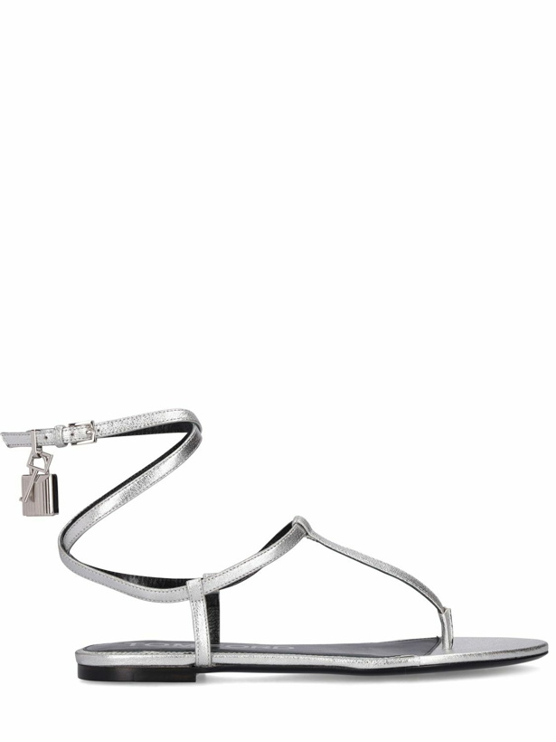 Photo: TOM FORD - 10mm Laminated Leather Thong Sandals