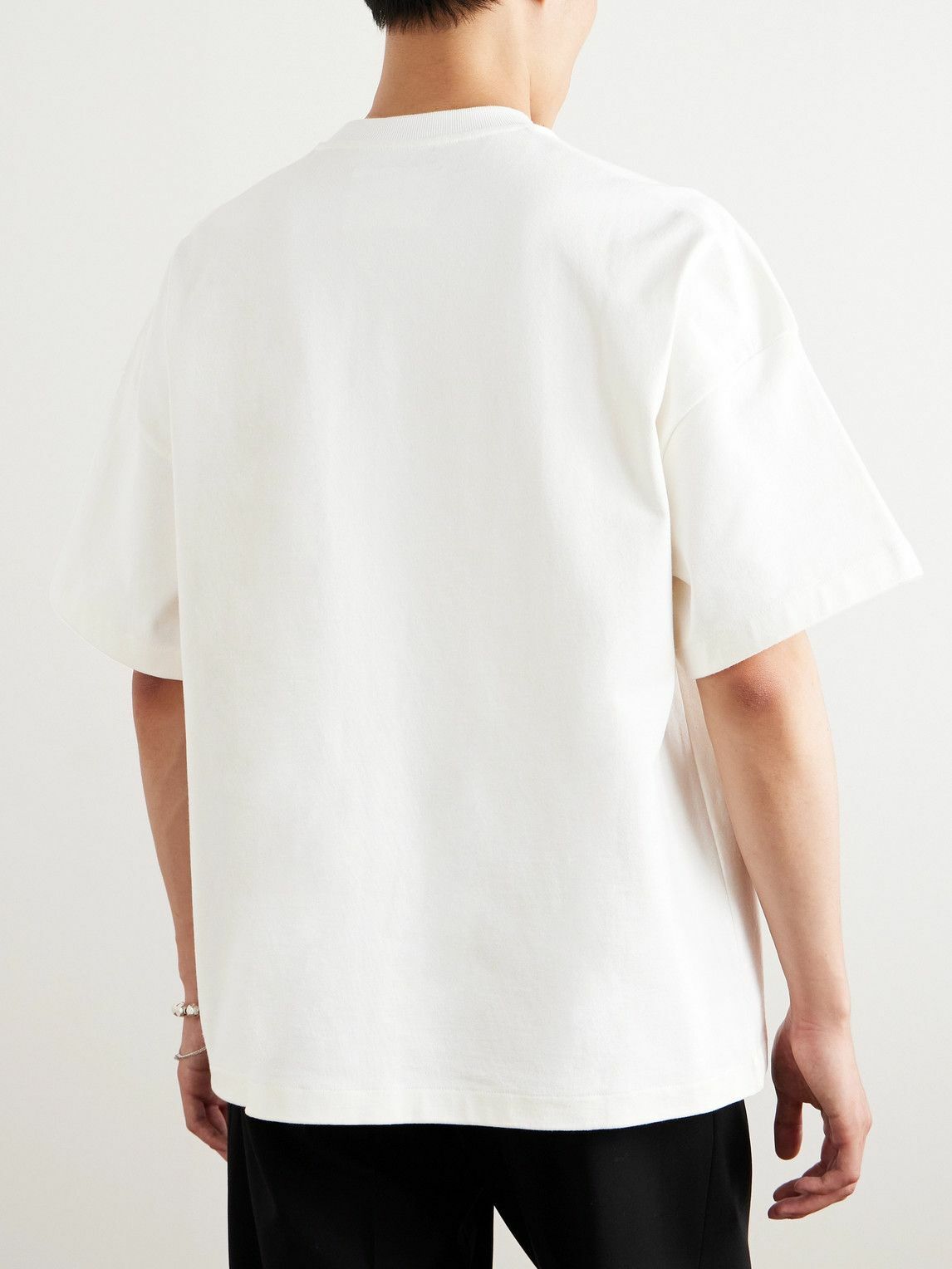 Jil Sander - Logo-Print Cotton-Jersey T-Shirt - White Jil Sander