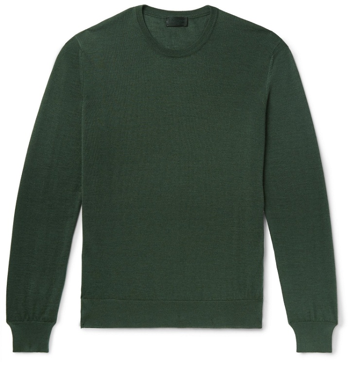 Photo: Charvet - Cashmere and Silk-Blend Sweater - Green