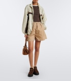 Prada Shearling-lined suede ankle boots