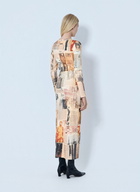 Jean Paul Gaultier Journal Printed Long Dress