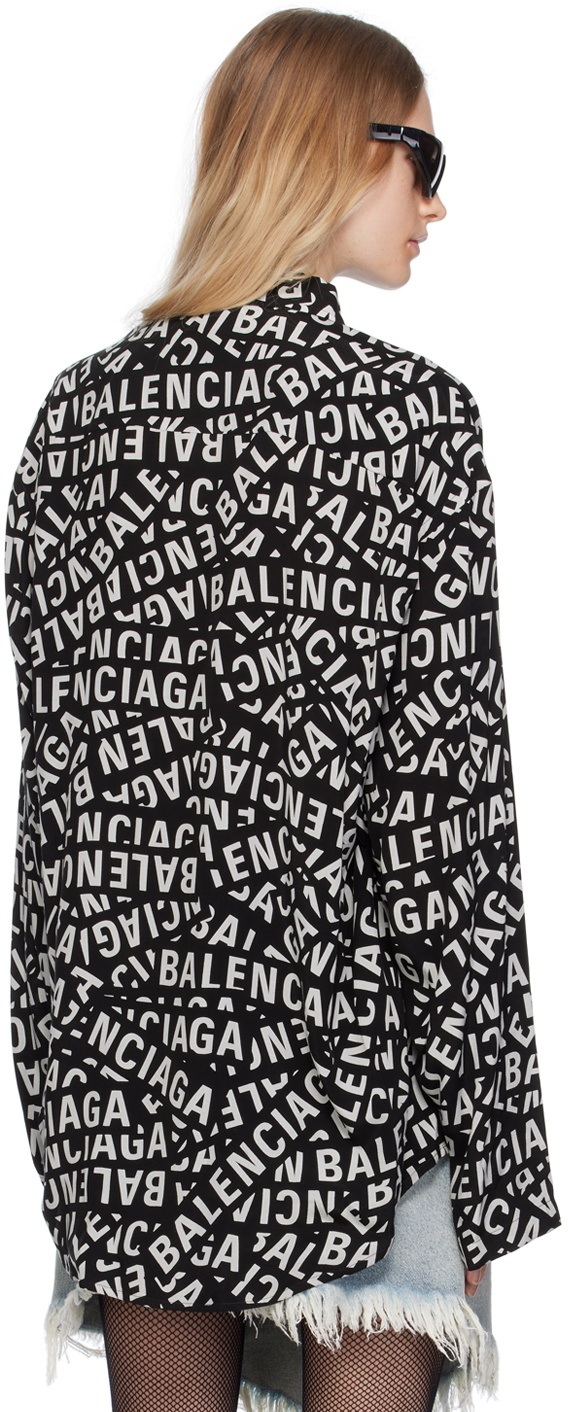 Balenciaga Logo Strips Print Leggings