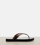 Gucci Mila Double G leather thong sandals