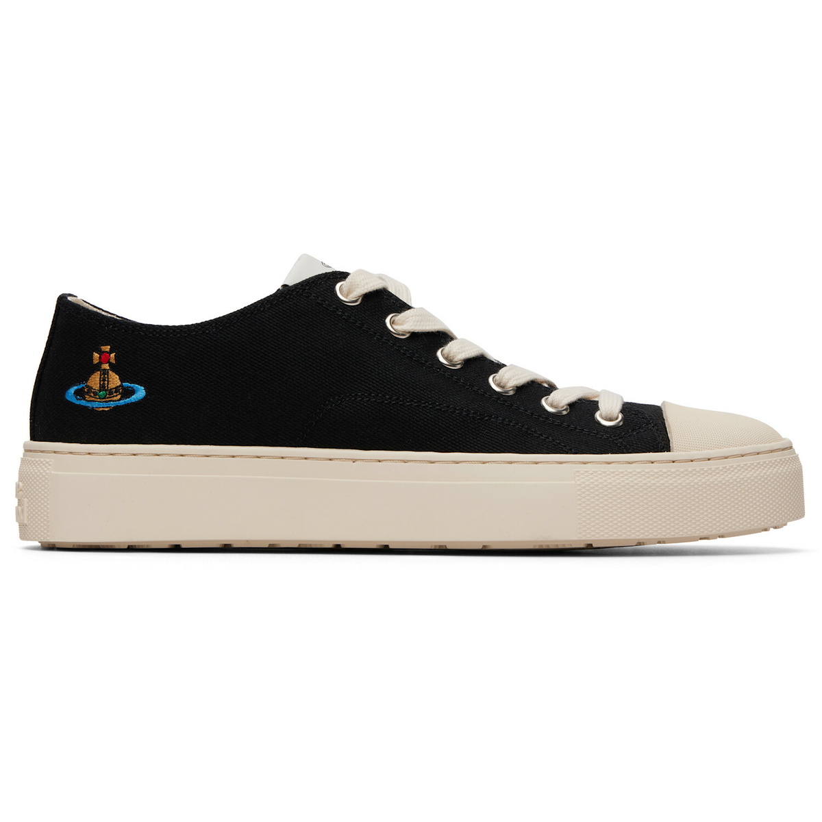 Vivienne Westwood Black Low Top Plimsoll Sneakers