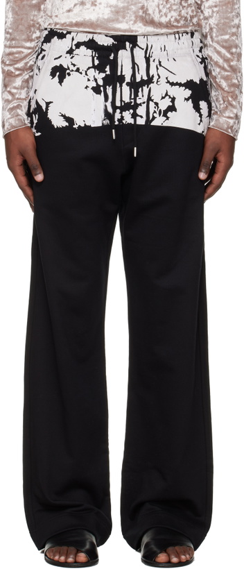 Photo: Dries Van Noten Black Printed Sweatpants