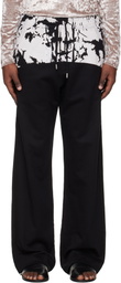Dries Van Noten Black Printed Sweatpants