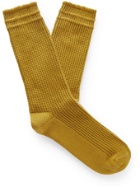 Thunders Love - Link Cable-Knit Cotton-Blend Socks