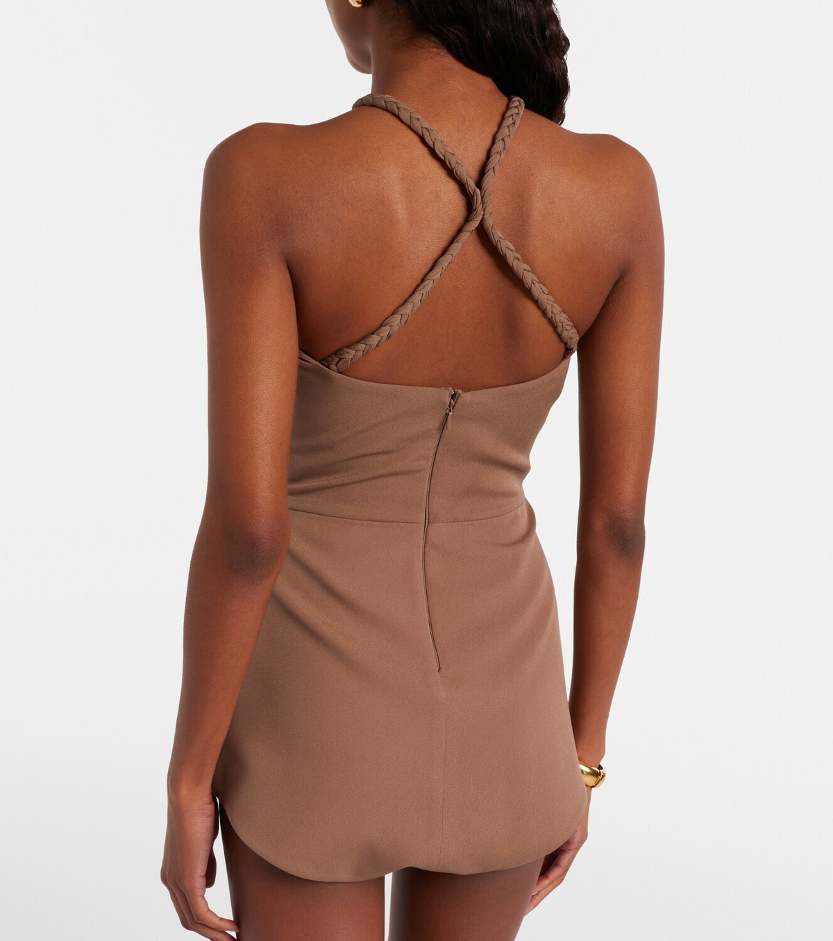 Elie Saab Gathered silk georgette bodysuit