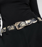 Khaite Benny snake-effect leather belt