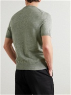 Canali - Mélange Cotton and Linen-Blend T-Shirt - Green