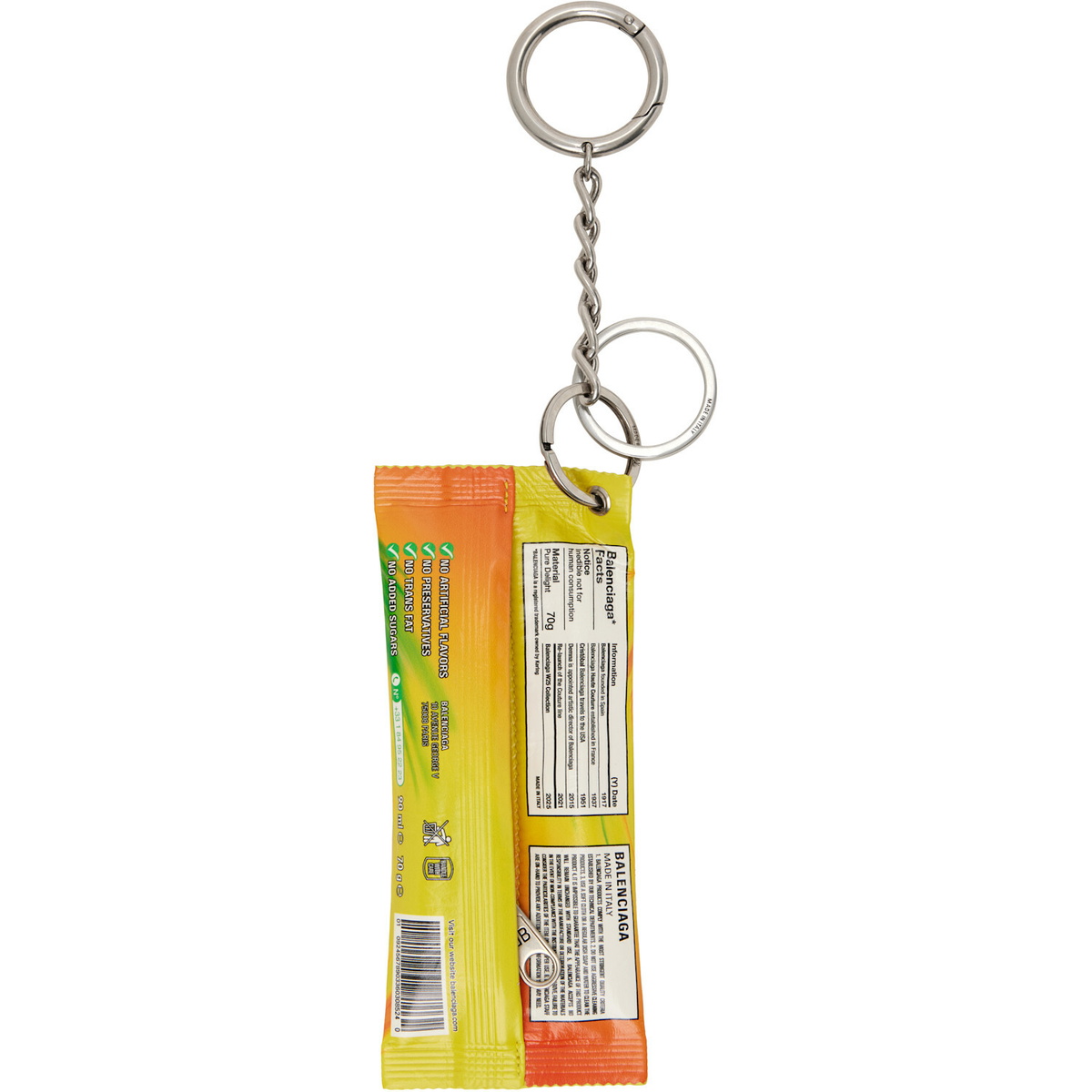 Balenciaga Yellow Snack Pouch Keychain