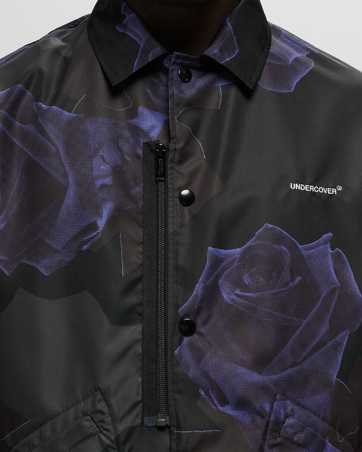 Undercover Rose Twill Shirt Black Shortsleeves