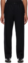 Solid Homme Black Pinched Seam Trousers