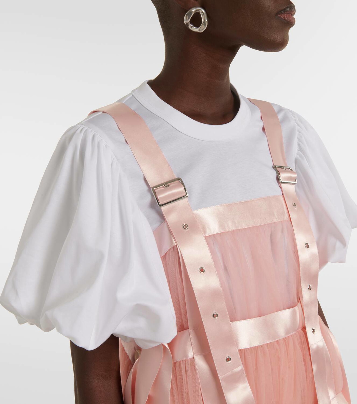 Noir Kei Ninomiya Semi-sheer midi dress