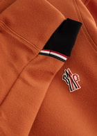 Moncler Grenoble Logo-embroidered Panelled Fleece top Orange