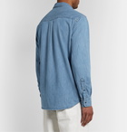 Isabel Marant - Lako Logo-Embroidered Denim Shirt - Blue