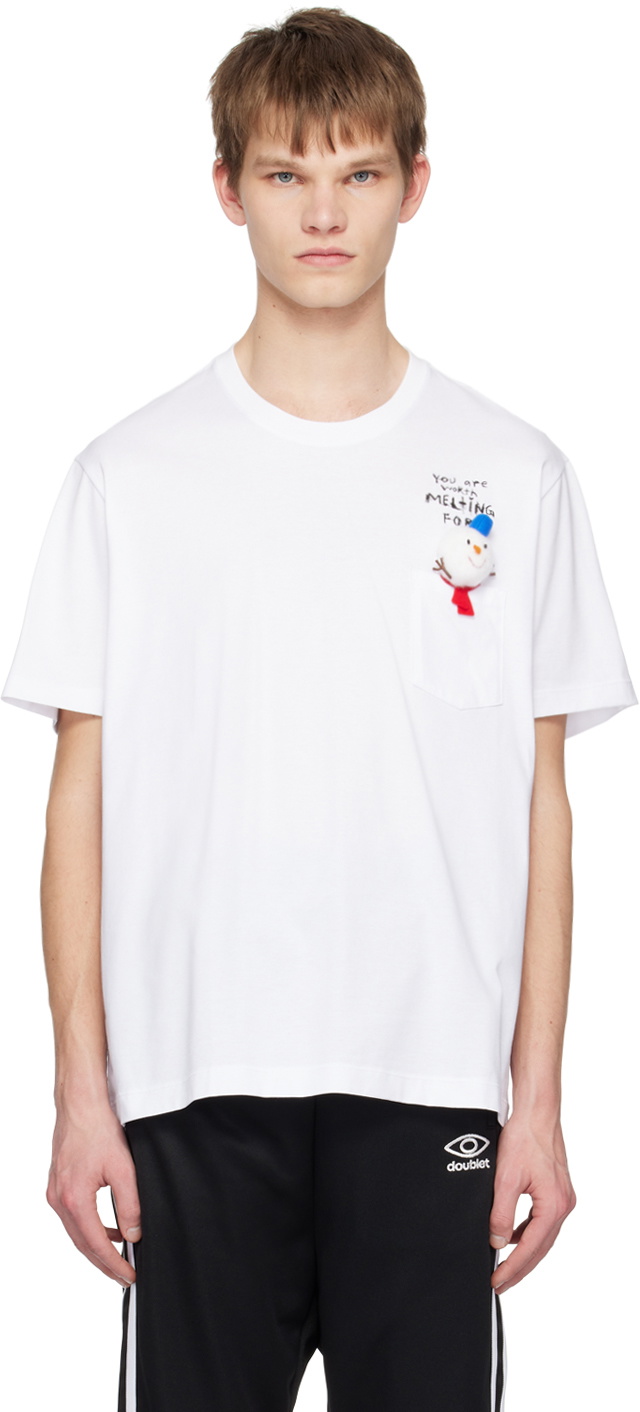 【doublet / ダブレット】T-SHIRT WITH SNOWMAN SNOW PAINTED T－SHIRT WITH