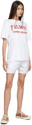 Palmes White Middle Shorts